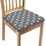Santa Claus And Friends Pattern Print Chair Cushion Cover