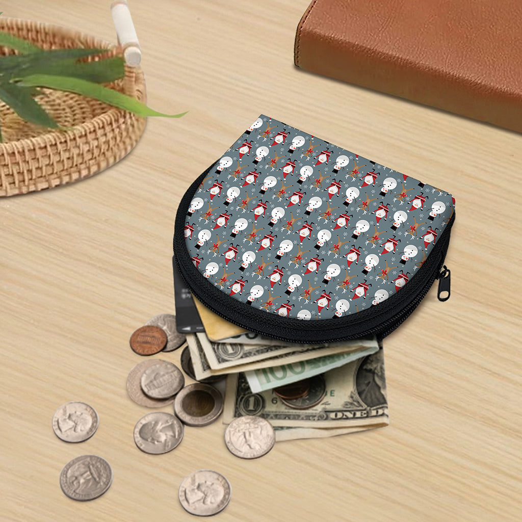 Santa Claus And Friends Pattern Print Coin Purse