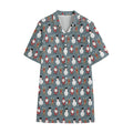 Santa Claus And Friends Pattern Print Cotton Hawaiian Shirt