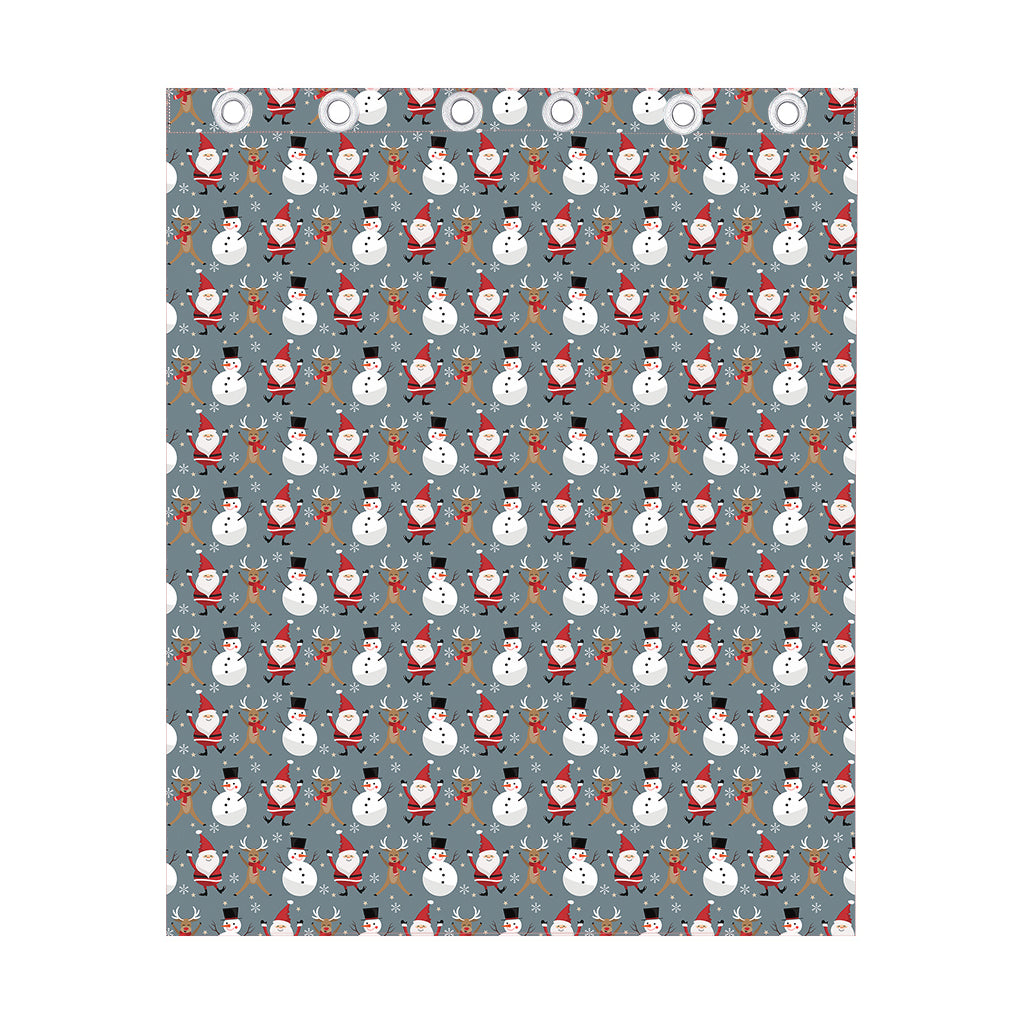 Santa Claus And Friends Pattern Print Curtain