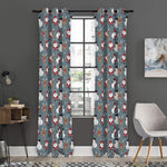 Santa Claus And Friends Pattern Print Curtain