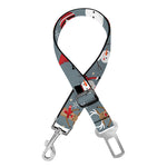 Santa Claus And Friends Pattern Print Dog Seat Belt