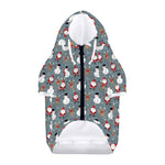 Santa Claus And Friends Pattern Print Dog Zip Up Hoodie