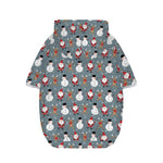 Santa Claus And Friends Pattern Print Dog Zip Up Hoodie