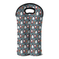 Santa Claus And Friends Pattern Print Double Neoprene Wine Tote