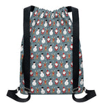 Santa Claus And Friends Pattern Print Drawstring Backpack
