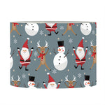 Santa Claus And Friends Pattern Print Drum Lamp Shade