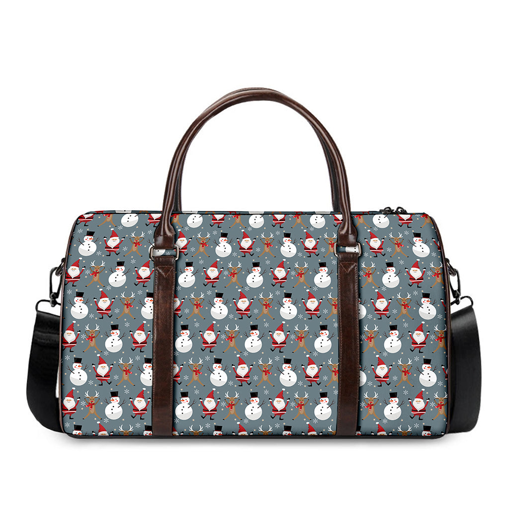 Santa Claus And Friends Pattern Print Duffle Bag