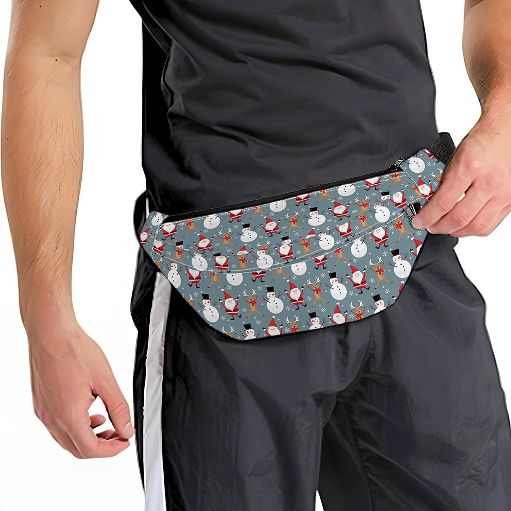 Santa Claus And Friends Pattern Print Fanny Pack