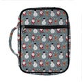 Santa Claus And Friends Pattern Print Front Pocket Bible Bag