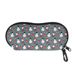 Santa Claus And Friends Pattern Print Glasses Case