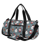 Santa Claus And Friends Pattern Print Gym Bag