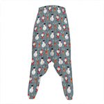Santa Claus And Friends Pattern Print Hammer Pants