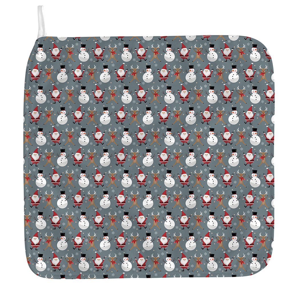 Santa Claus And Friends Pattern Print Hand Towel