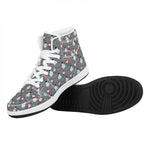 Santa Claus And Friends Pattern Print High Top Leather Sneakers