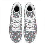 Santa Claus And Friends Pattern Print High Top Leather Sneakers