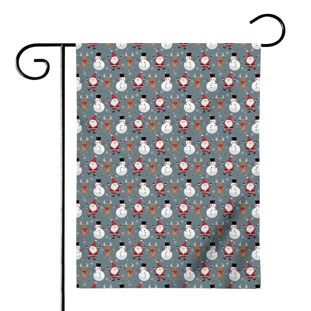 Santa Claus And Friends Pattern Print House Flag