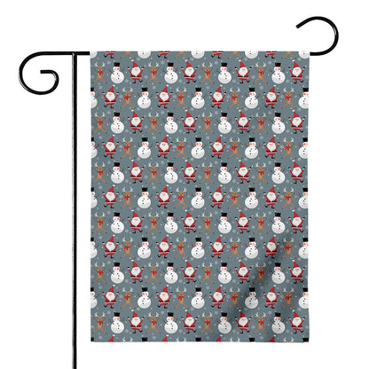 Santa Claus And Friends Pattern Print House Flag