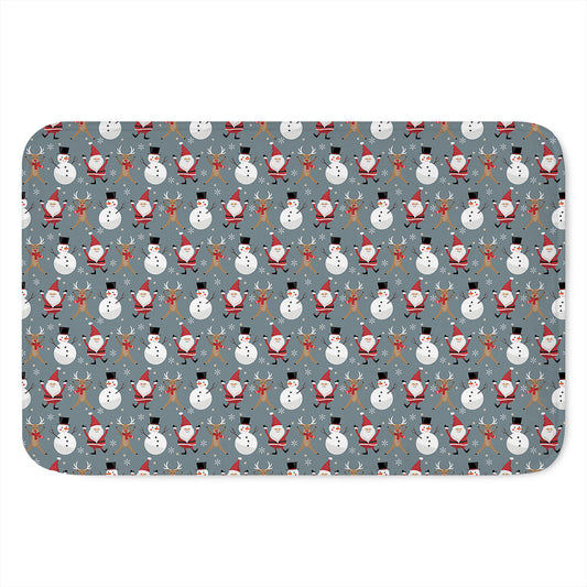 Santa Claus And Friends Pattern Print Indoor Door Mat