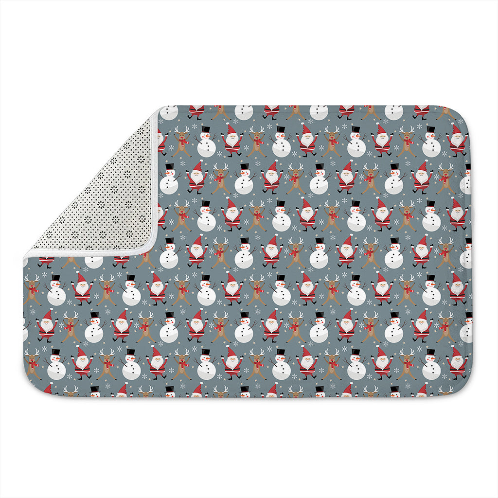 Santa Claus And Friends Pattern Print Indoor Door Mat
