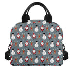 Santa Claus And Friends Pattern Print Insulated Lunch Bag