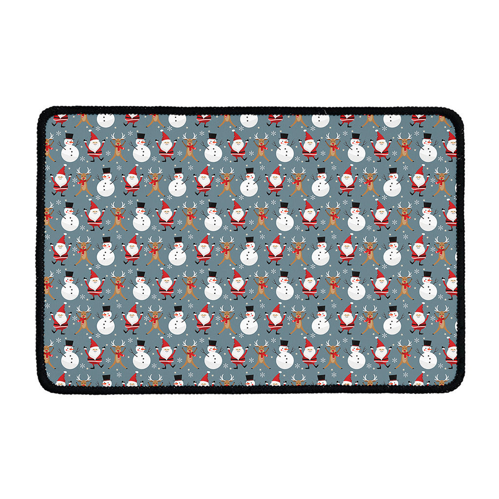 Santa Claus And Friends Pattern Print Kitchen Mat