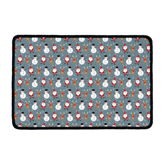 Santa Claus And Friends Pattern Print Kitchen Mat
