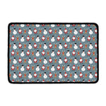 Santa Claus And Friends Pattern Print Kitchen Mat