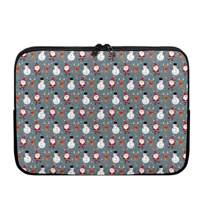 Santa Claus And Friends Pattern Print Laptop Sleeve