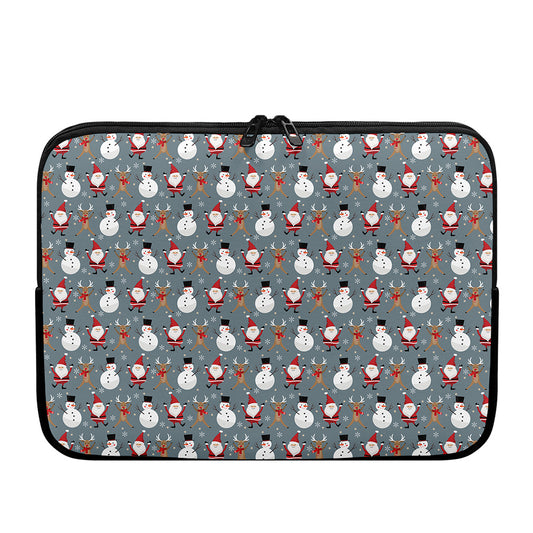 Santa Claus And Friends Pattern Print Laptop Sleeve