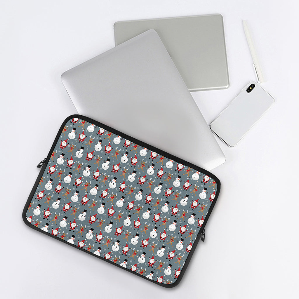 Santa Claus And Friends Pattern Print Laptop Sleeve