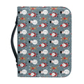 Santa Claus And Friends Pattern Print Leather Bible Cover