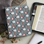 Santa Claus And Friends Pattern Print Leather Bible Cover