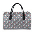 Santa Claus And Friends Pattern Print Leather Duffel Bag