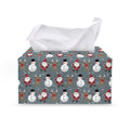 Santa Claus And Friends Pattern Print Leather Tissue Box Cover