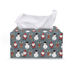 Santa Claus And Friends Pattern Print Leather Tissue Box Cover