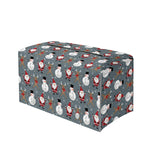 Santa Claus And Friends Pattern Print Leather Tissue Box Cover