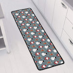 Santa Claus And Friends Pattern Print Long Kitchen Mat