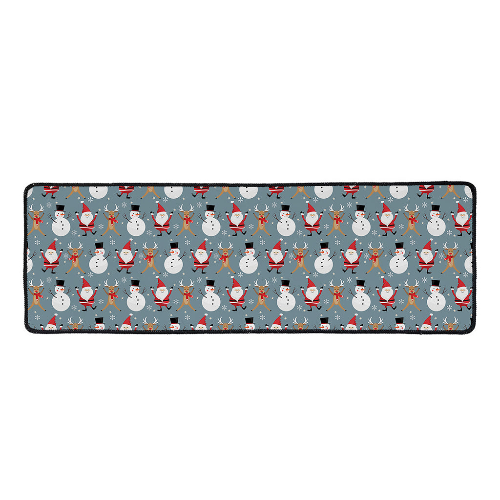 Santa Claus And Friends Pattern Print Long Kitchen Mat
