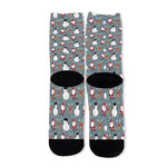 Santa Claus And Friends Pattern Print Long Socks