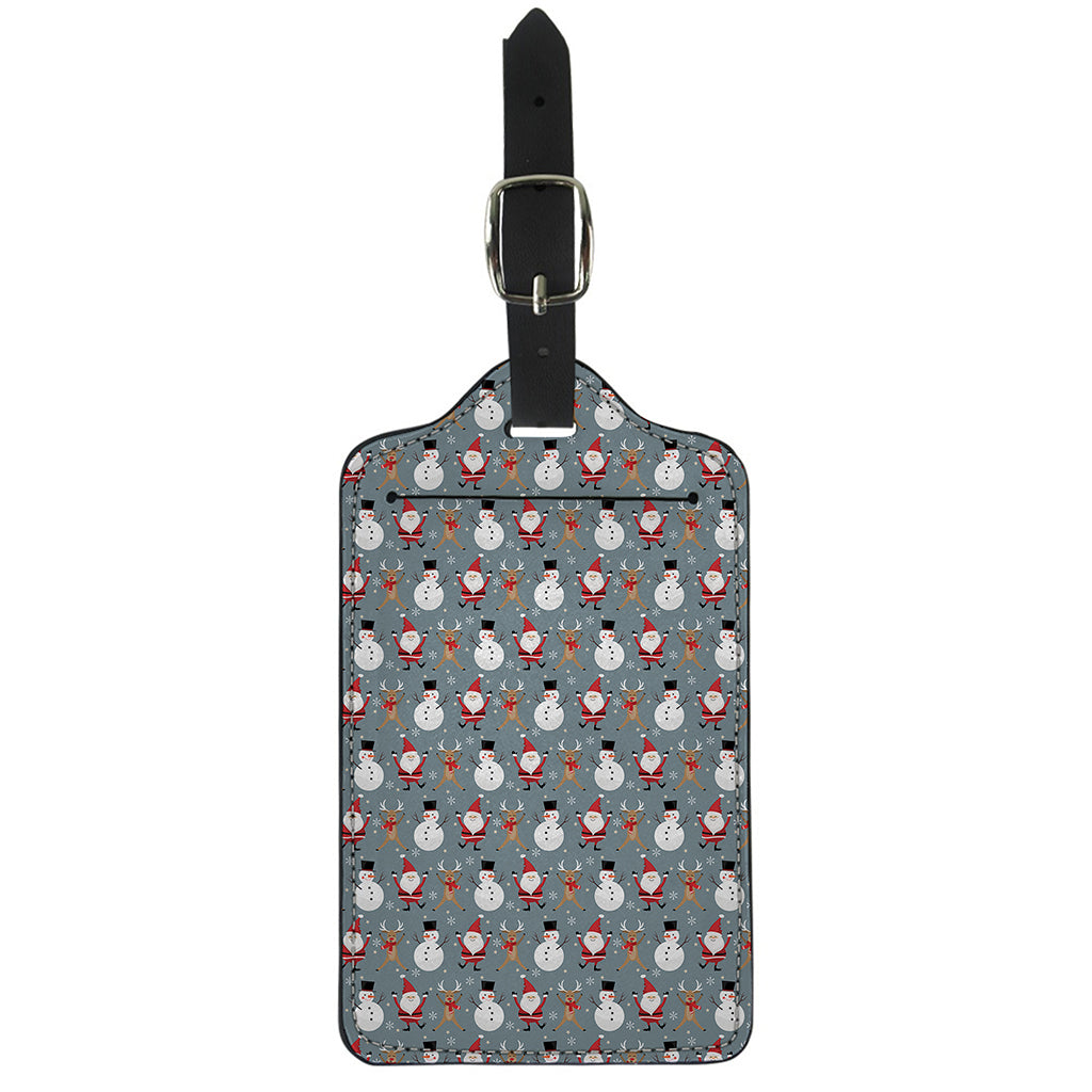 Santa Claus And Friends Pattern Print Luggage Tag