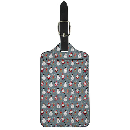 Santa Claus And Friends Pattern Print Luggage Tag