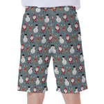 Santa Claus And Friends Pattern Print Men's Beach Shorts