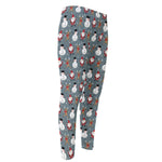 Santa Claus And Friends Pattern Print Men's Compression Pants