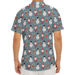 Santa Claus And Friends Pattern Print Men's Deep V-Neck Shirt