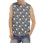 Santa Claus And Friends Pattern Print Men's Fitness Tank Top