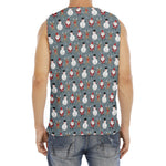 Santa Claus And Friends Pattern Print Men's Fitness Tank Top