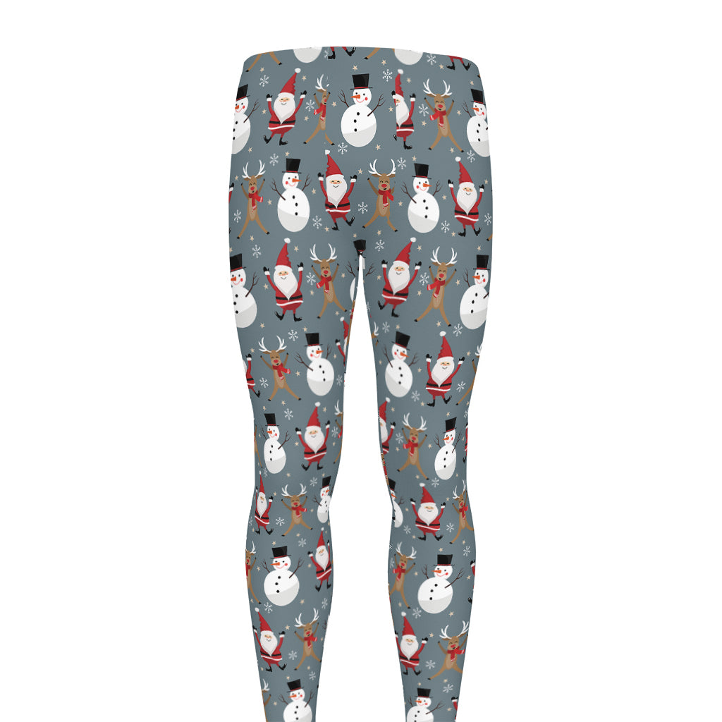 Santa Claus And Friends Pattern Print Men's leggings