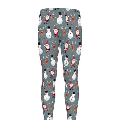 Santa Claus And Friends Pattern Print Men's leggings