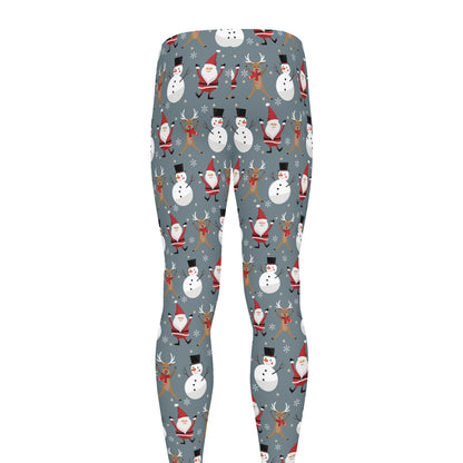 Santa Claus And Friends Pattern Print Men's leggings